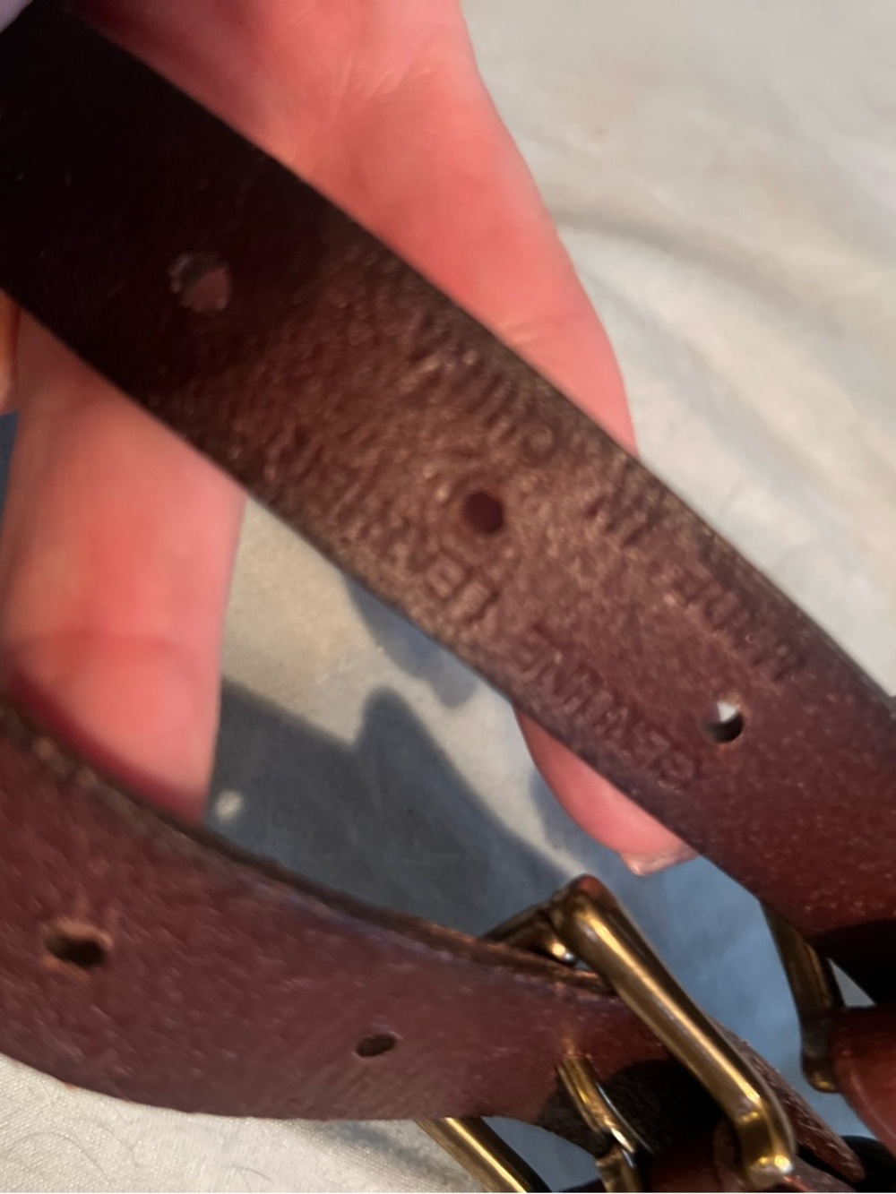 Ralph Lauren Leather Double Buckle Belt Woven Laced Brown Equestrian Vintage - Picture 5 of 10
